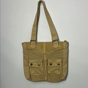 Levi’s Tan Canvas Shoulder Bag with Pockets
